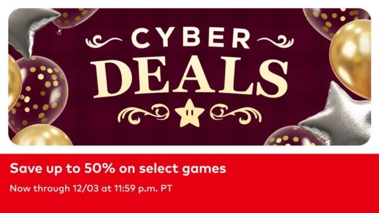 Arrancan las “Cyber Deals” de Nintendo: hasta 50% de descuento en juegos de Switch hasta el 3 de diciembre