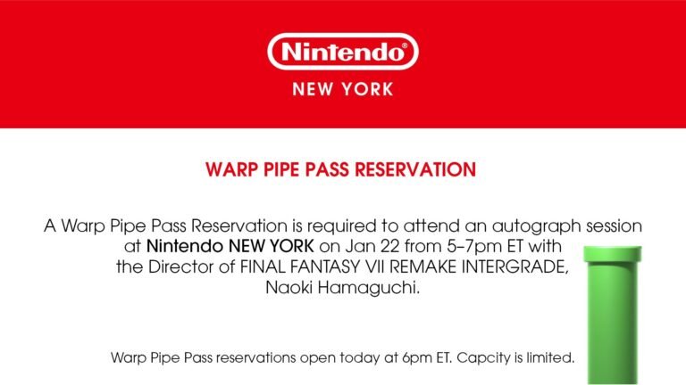 Nintendo prepara firma de autógrafos en su tienda de Nueva York con el director de Final Fantasy VII Remake Intergrade