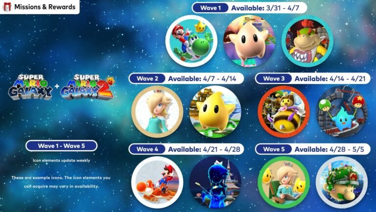 Nintendo lanza íconos de Super Mario Galaxy por tiempo limitado: así puedes reclamarlos con puntos Platinum