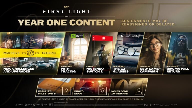 007 First Light confirma su contenido del primer año y mantiene en camino su versión para Nintendo Switch 2 007 First Light confirma su contenido del primer año y mantiene en camino su versión para Nintendo Switch 2